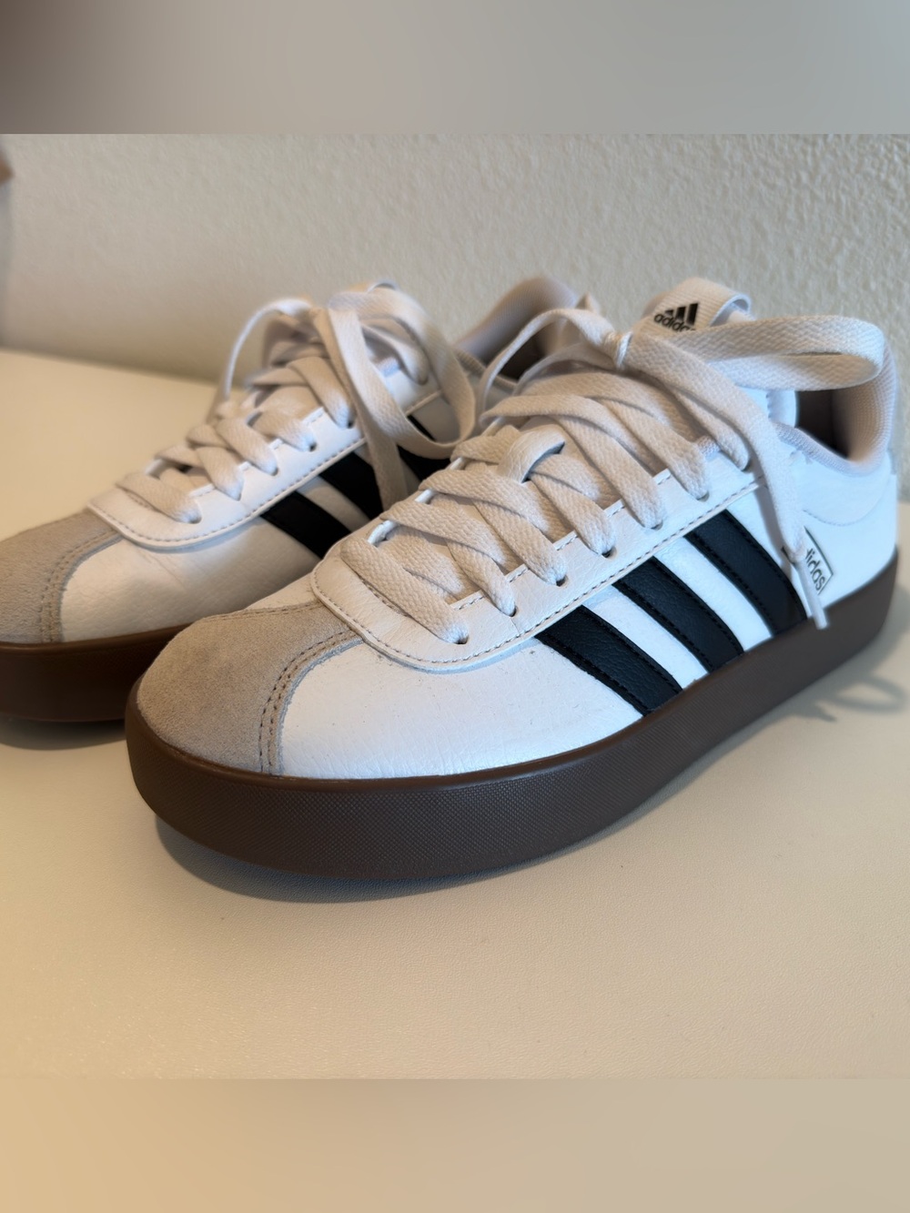 Adidas VL Court 3.0 White and Black Low-Top Sneaker (item #39)